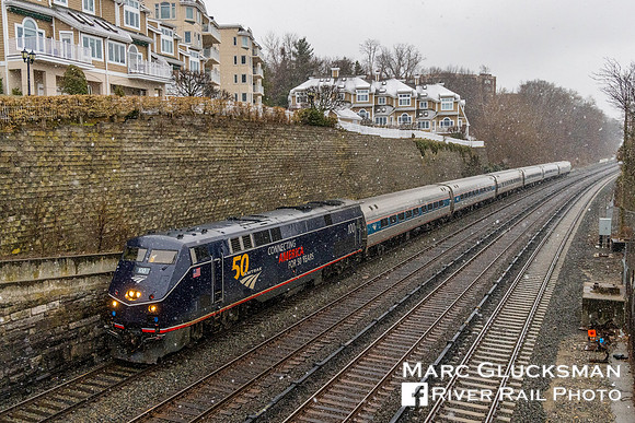 Amtrak 63, AMTK 100, Dobbs Ferry, New York