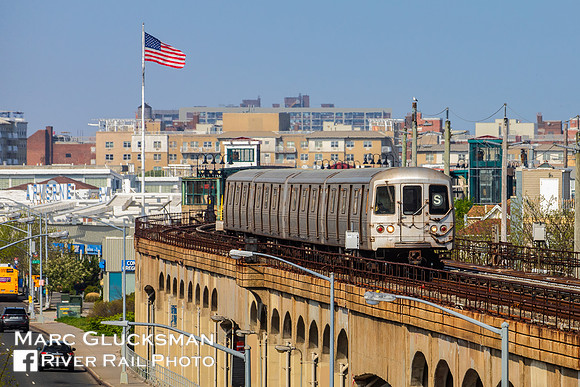 MTA NYCT Subway, departing Beach 67 Street, Arverne By The Sea, Queens, New York