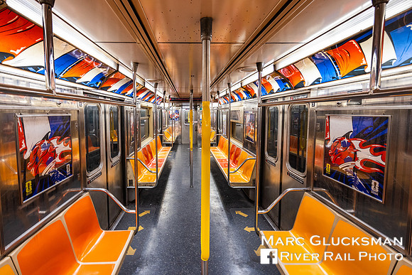 2026 MTA NYCT Subway FIFA Wrap, 1 Line, France (2471-2475) and Senegal (2370-2366)