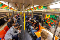 2026 MTA NYCT Subway FIFA Wrap, 1 Line, France (2471-2475) and Senegal (2370-2366)