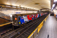 2026 MTA NYCT Subway FIFA Wrap, 1 Line, France (2471-2475) and Senegal (2370-2366), 181 Street