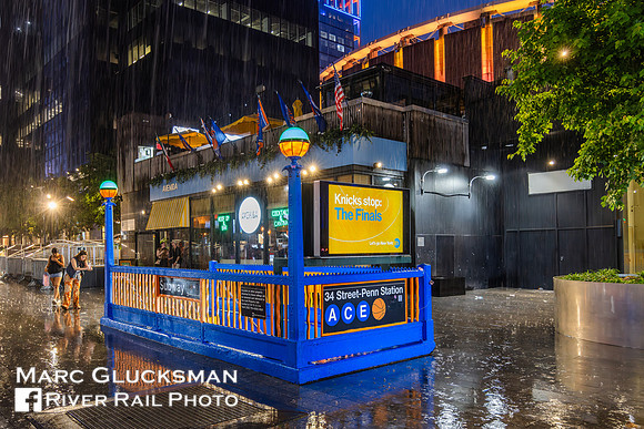 MTA NYCT Subway, 34 St-8 Ave Entrance, NY Knicks, New York, New York