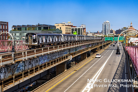 MTA NYCT Subway, Jay-Z Wrap, Williamsburg Bridge, Brooklyn, New York