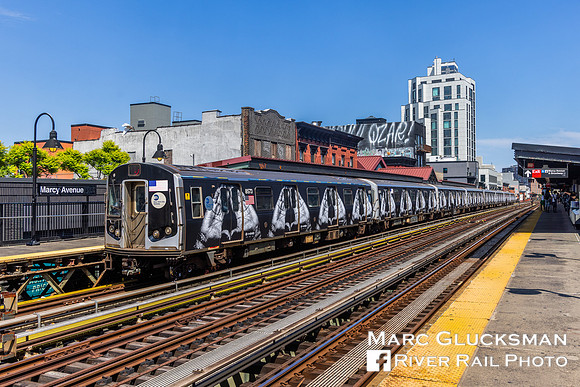 MTA NYCT Subway, Jay-Z Wrap, Marcy Avenue, Brooklyn, New York