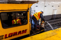 MTA NYCT Subway A Line, Loram Rail Grinder, New York, New York