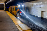 MTA NYCT Subway A Line, Loram Rail Grinder, New York, New York