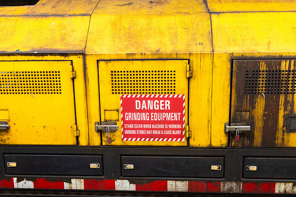 MTA NYCT Subway A Line, Loram Rail Grinder, New York, New York