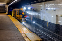 MTA NYCT Subway A Line, Loram Rail Grinder, New York, New York