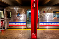 MTA NYCT Subway R-44 5240 with Bicentennial Stripe, Transit Museum, Brooklyn, New York