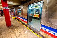 MTA NYCT Subway R-44 5240 with Bicentennial Stripe, Transit Museum, Brooklyn, New York