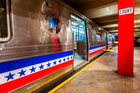MTA NYCT Subway R-44 5240 with Bicentennial Stripe, Transit Museum, Brooklyn, New York