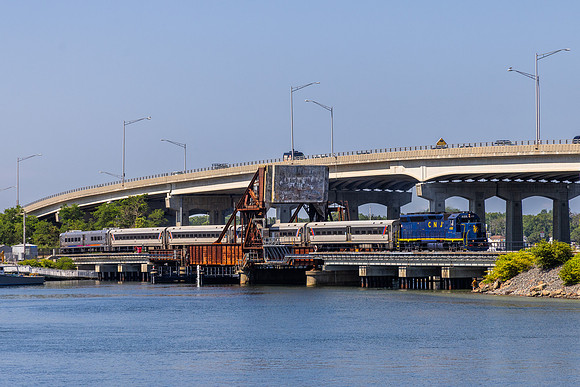 NJT Train 4340 NJTR 4109, Shark River, Belmar, New Jersey