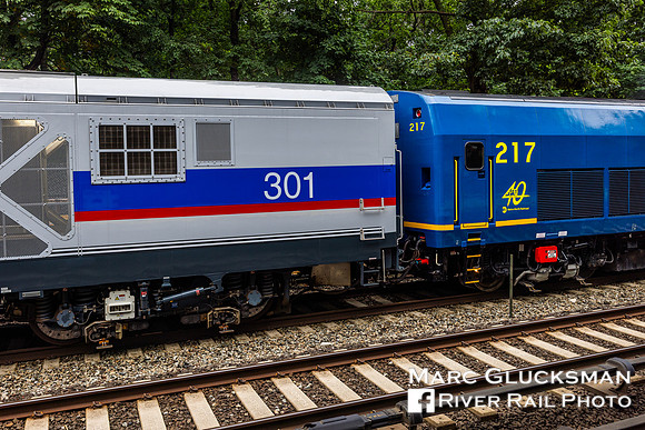 MTA Metro-North Railroad Inspection Cars, MNCW 301 217, MNR Botanical Garden, Bronx, New York