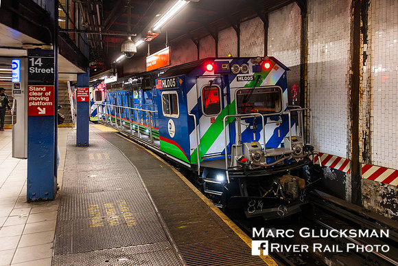 MTA NYCT Subway, C Division, Pump Train, PC04 P8005, HL 005, 14 Street-Union Square, New York, New York