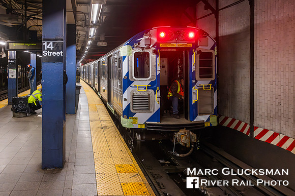 MTA NYCT Subway, C Division, Pump Train, PC04 P8005, HL 005, 14 Street-Union Square, New York, New York