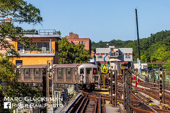MTA NYCT Subway C Division R62A and N1, 1 Line, 242 St-Van Cortland Park, Bronx, New York