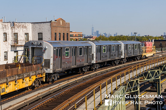 MTA NYCT Subway, Pump Train P8002 8003 8004, 18 Avenue, Brooklyn, New York