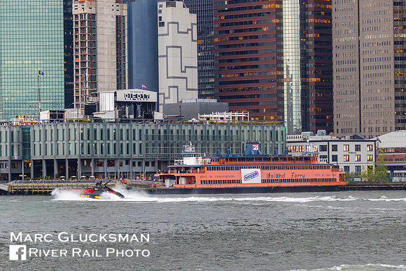 Former Staten Island Ferry  MV John F Kennedy, Pier 17, New York, New York