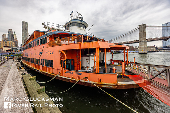 Former Staten Island Ferry  MV John F Kennedy, Pier 17, New York, New York