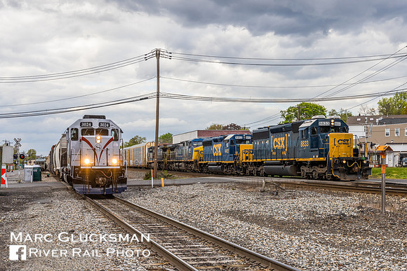 NYSW WS-4, NYSW 3024, CSX M433-22, CSXT 8833, Ridgefield Park, New Jersey