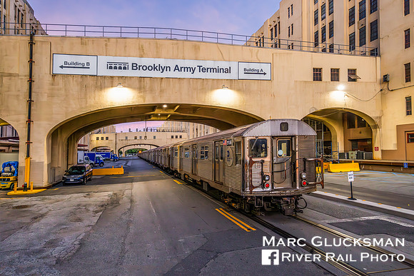NJYNJ Rail, KLWX 253, and MTA NYCT Subway R-32s, Brooklyn Army Terminal, Brooklyn, New York