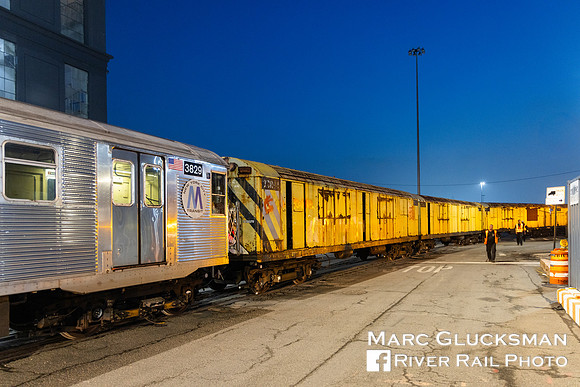 NYNJ Rail, with NYCT R-32s and CWR Train, Brooklyn, New York