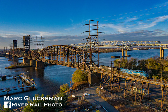 Norfolk Southern Conrail Heritage Unit, Delair Bridge, Pennsauken, New Jersey