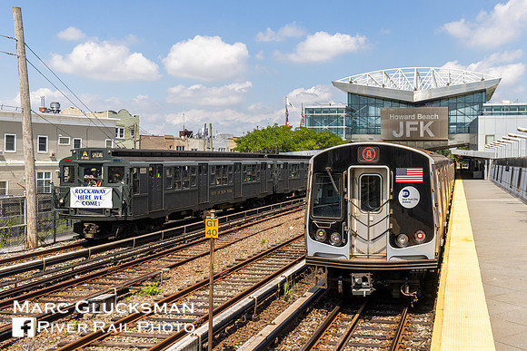 MTA NYCT Subway R6-R179 meet, Howard Beach-JFK, Queens, New York