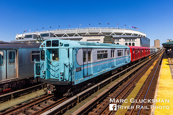 MTA NYCT Subway/NYTM, Baseball Nostalgia Special, R-33S, Yankee Stadium, Bronx, New York