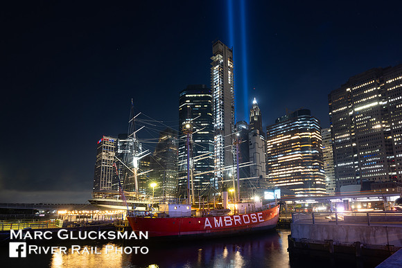 911 Tribute In Light, South Street Seaport, New York