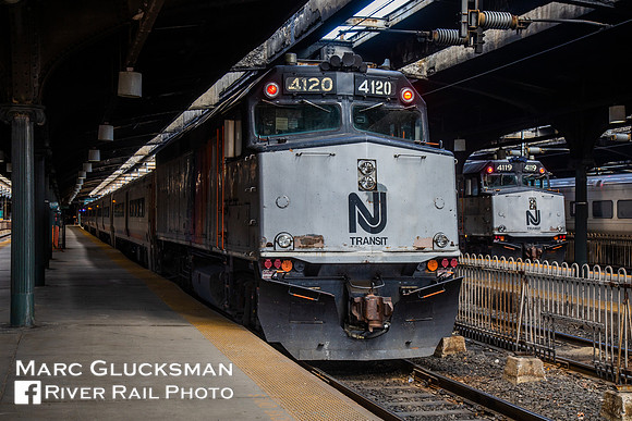 NJ Transit F40s in Hoboken Terminal, Hoboken, NJ