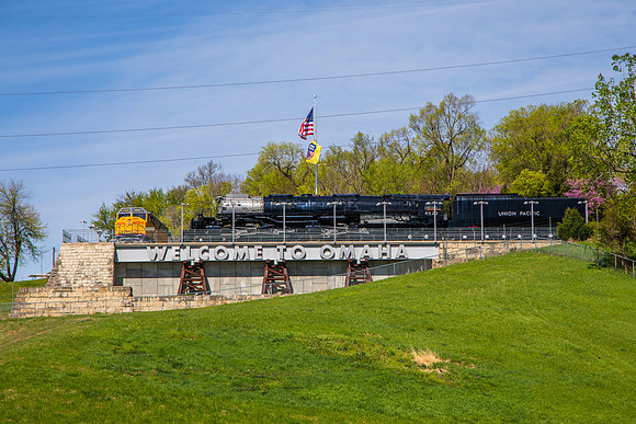Union Pacific Railroad UP 6900 and 4023, Kenefick Park, Omaha, Nebraska