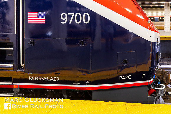 Amtrak 871, AMTK 9700 P42C, New York Penn Station