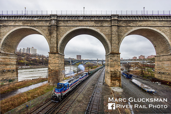 MTA Metro-North Railroad, MNR Rail Train, MNCW 103 102, High Bridge, Bronx, New York