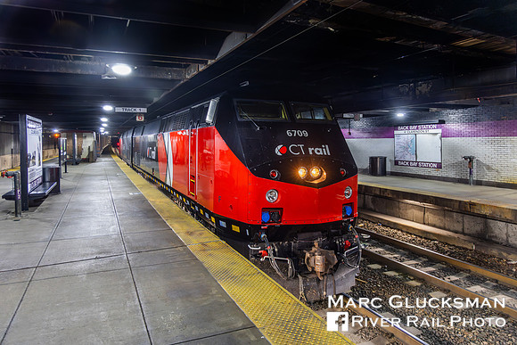 CDOT Extra 6707, CTDX 6709, Back Bay Station, Boston, Massachusetts