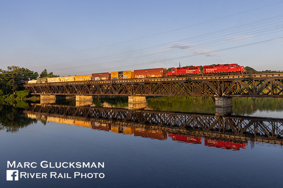 CP D48 over the Mohawk River, Cohoes, New York
