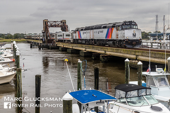NJT/URHS NJCL Excursion Train, Manasquan River, Brielle, New Jersey