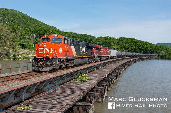 CSX B713, CN 3158, Iona Island, New York