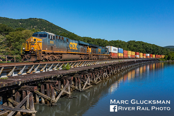 CSX crossing Doodletown Bight from Bear Mountain to Iona Island, New York