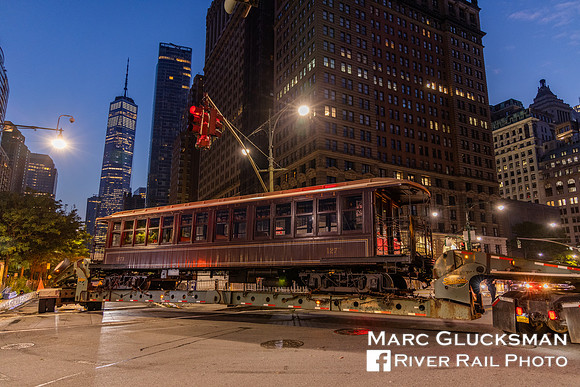 MTA NYCT Subway BRT BU Elevated Car 1273, West Street-Battery Place, New York, New York
