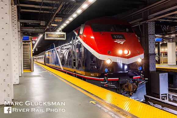 Amtrak 871, AMTK 9700 P42C, New York Penn Station