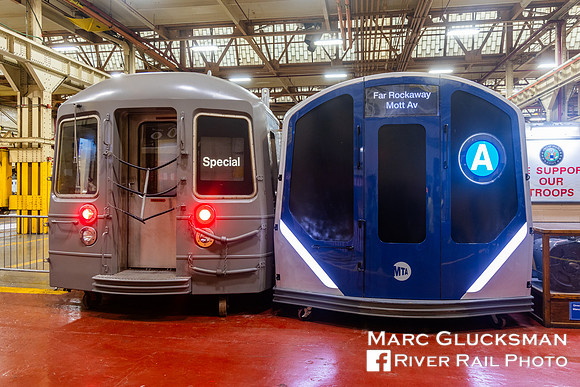 MTA NYCT Subway R68 and R211, "Mock Ups", Coney Island Shops, Brooklyn, New York