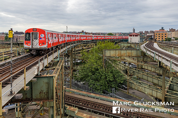 NYCT R-143 Supreme Clothing Wrap, Broadway Junction, Brooklyn, New York