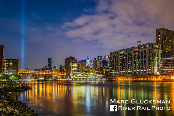911 Tribute In Light, East River, New York, New York