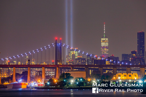 911 Tribute In Light, Triboro Bridge, Bronx, New York