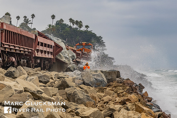 BNSF Railway Rock Train, San Clemente, California
