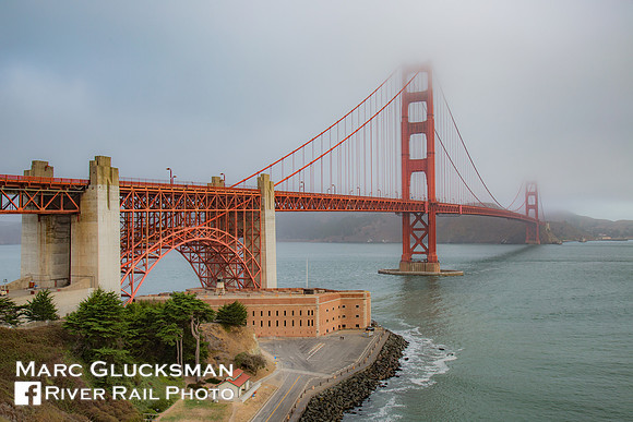 Golden Gate Bridge on a foggy morning, San Francisco, California