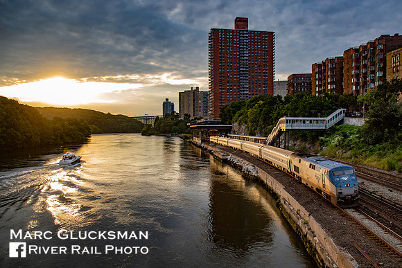 Amtrak Empire Service to Grand Central Terminal,  Marble Hill, New York, New York
