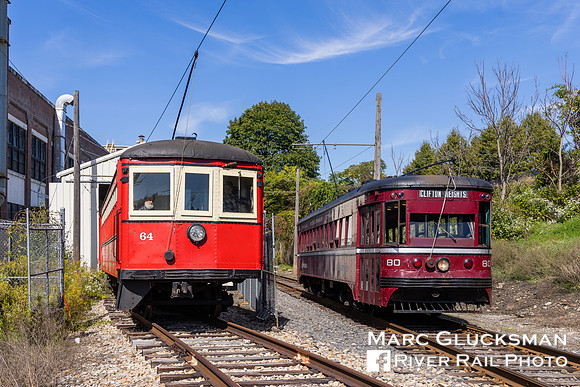 P&W 164 and PST Brill "Master Unit" 80, Electric City Trolley Museum, Scranton, Pennsylvania