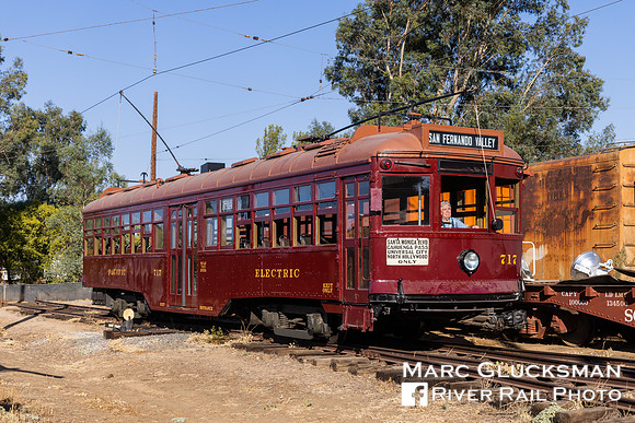 Pacific Electric "Hollywood MU Suburban" 717, Southern California Railroad Museum, Perris, California